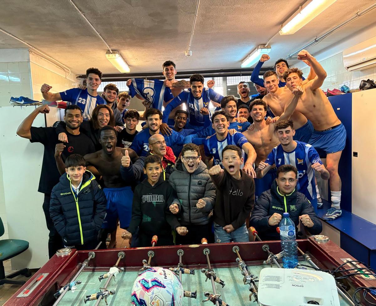 L'alegria figuerenca després del 5 a 0.