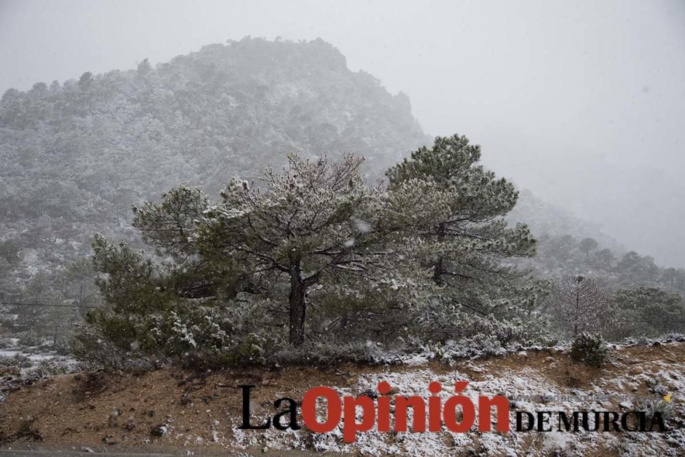 Nieva en las pedanías altas de la comarca del Noro