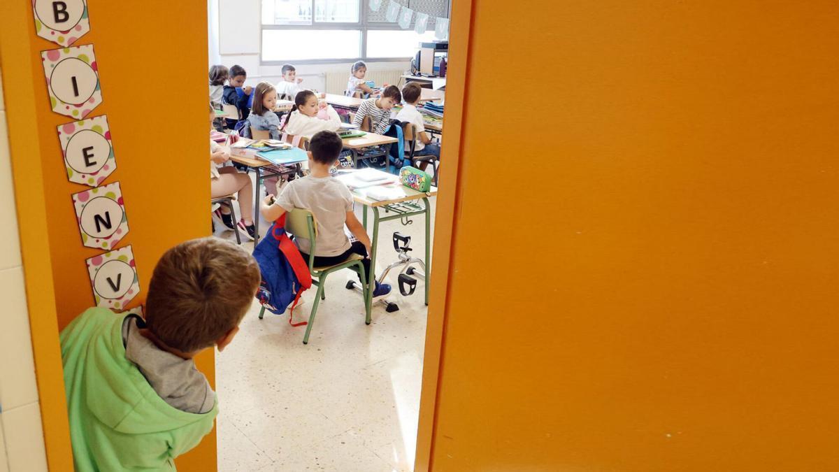 Una clase de Educación Primaria de Vigo.