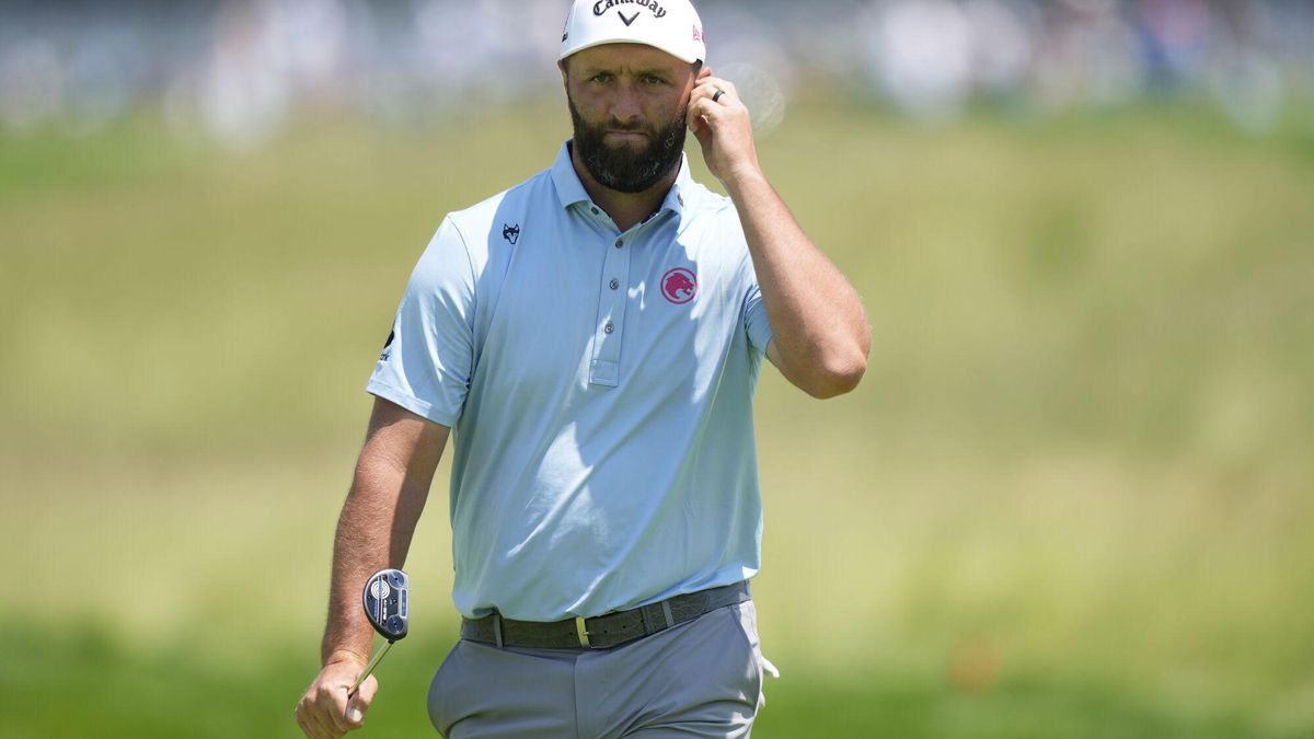 Jon Rahm, en un entrenamiento en el Oakmont Country Club, el miércoles.