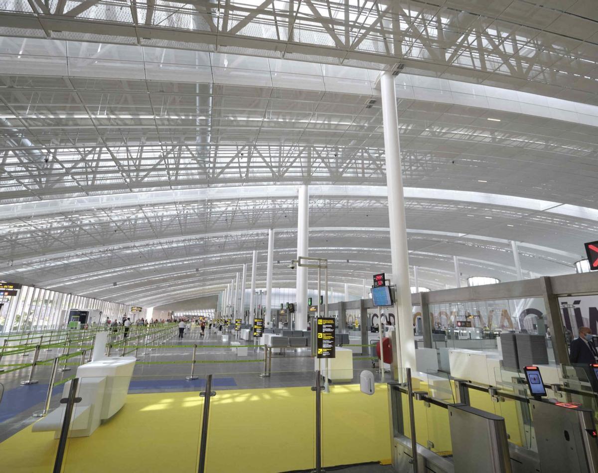 La parte más nueva de la terminal del Aeropuerto Tenerife Sur, inaugurada en mayo de 2022. | C.W.L.