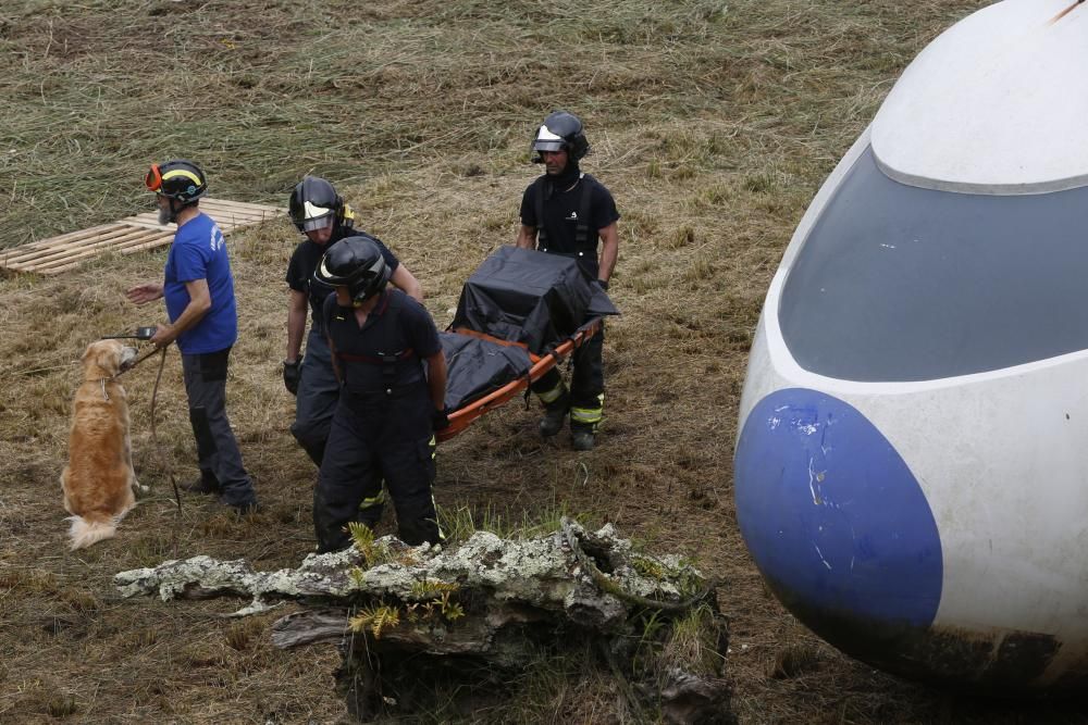 Doble simulacro de emergencias en Asturias: un accidente de avión y un gran incendio forestal