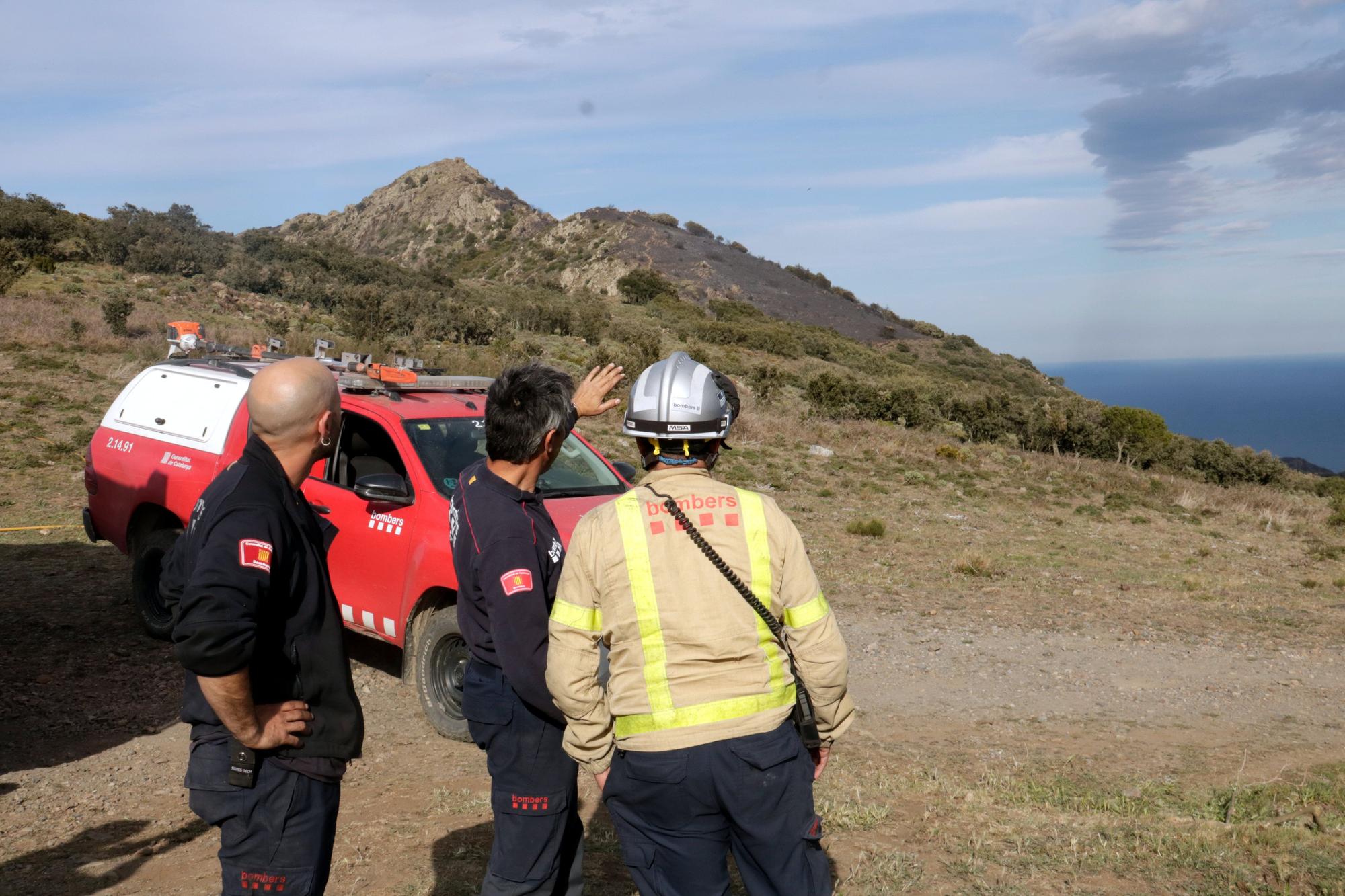 L'incendi que ha cremat a Portbou els dies 16 i 17 d'abril