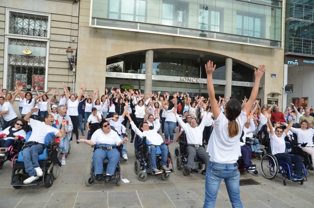 ''Flashmob'' de Aspace: Día Parálisis Cerebral