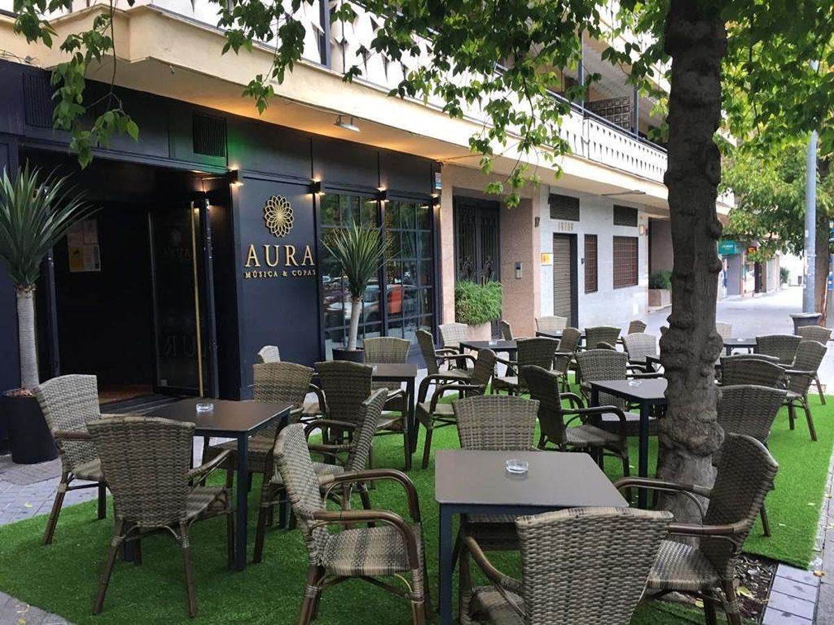 Terraza del local Aura, en la Plaza de Colón.