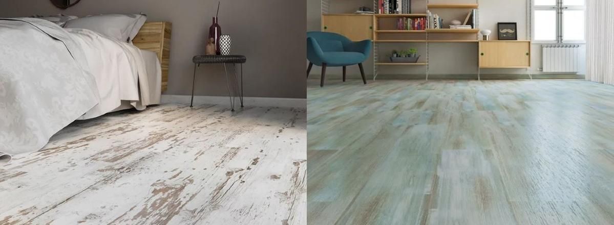 Suelo laminado Leroy Merlín | En madera decapada o con una tonalidad azul, modelos originales