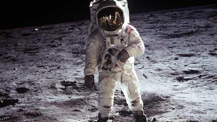 Neil Armstrong, en la Luna.