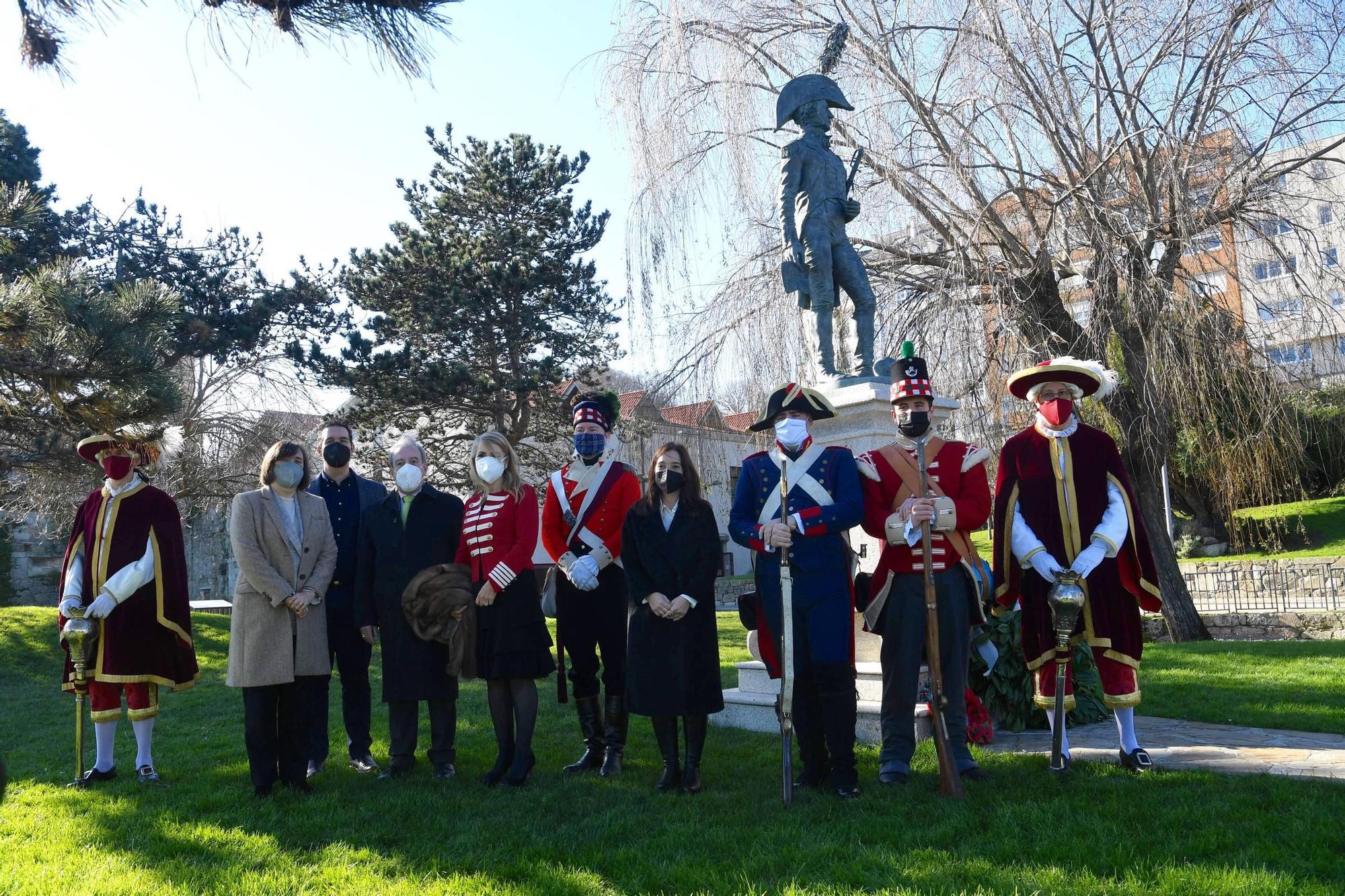 Homenaje a sir John Moore y a los caídos en la Batalla de Elviña