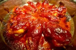 Gastronomía de guerra | Alitas de pollo con salsa barbacoa