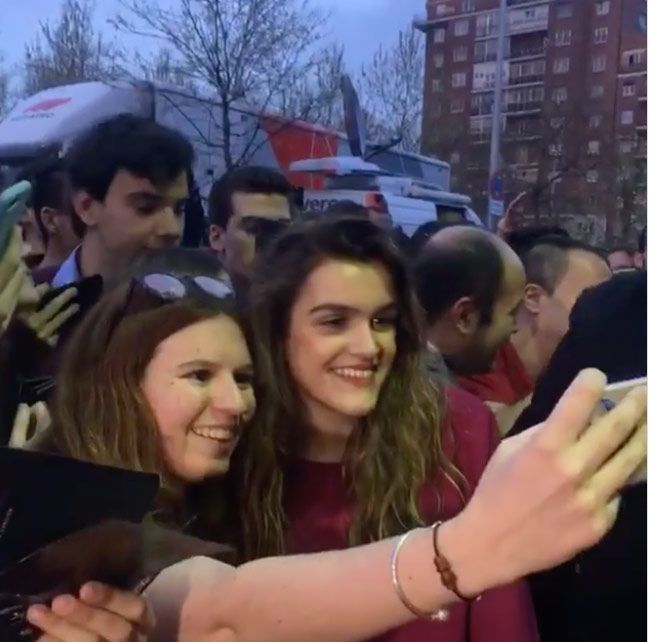 Amaia, con una eurofan