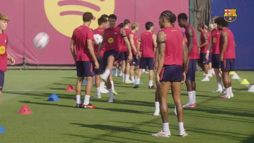 El Barça se ha ejercitado esta mañana en la previa del Trofeu Joan Gamper ante el Al-Ahly