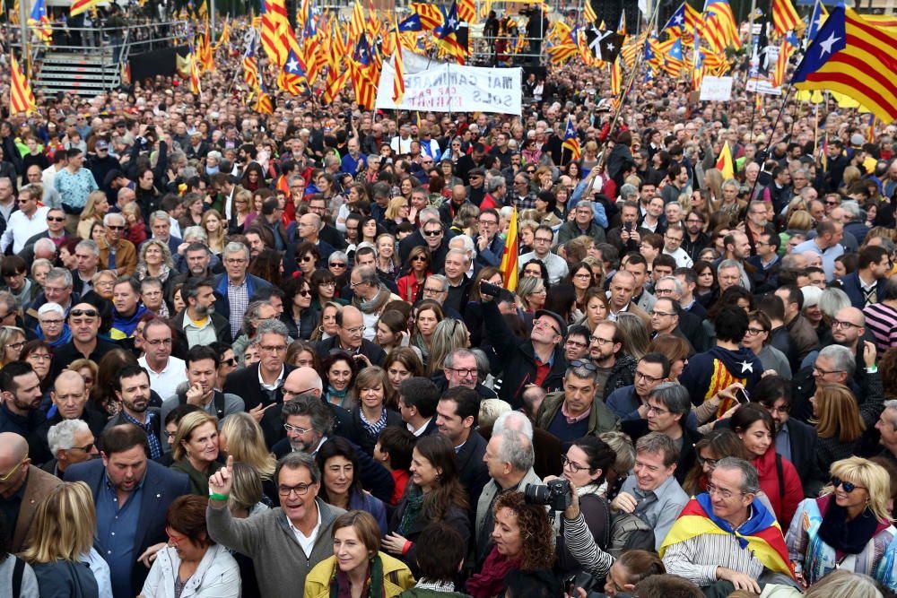 Manifestació de solidaritat amb el processats pel 9-N