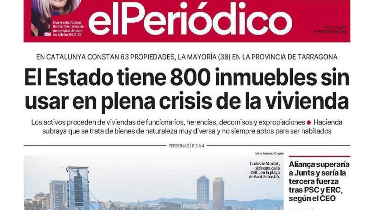La portada de EL PERIÓDICO del 10 de julio de 2026