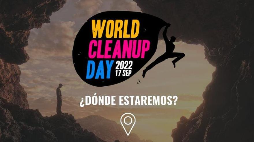 Cartel informativo del Día Mundial de la Limpieza en Ibiza y Formentera.