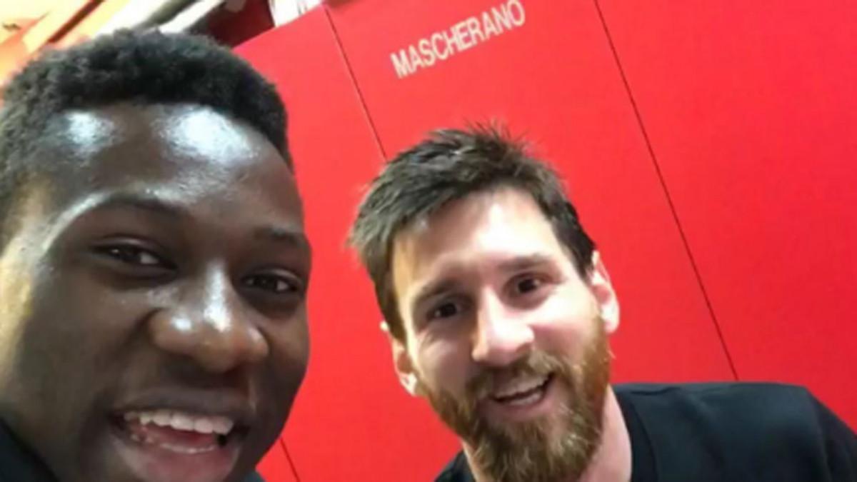 Onana con Leo Messi