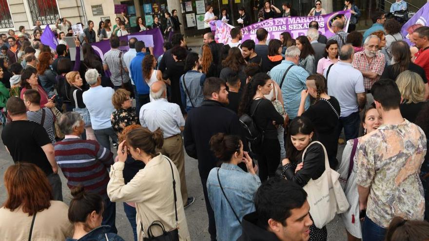 Protesta en A Coruña contra la puesta en libertad de &#039;La Manada&#039;