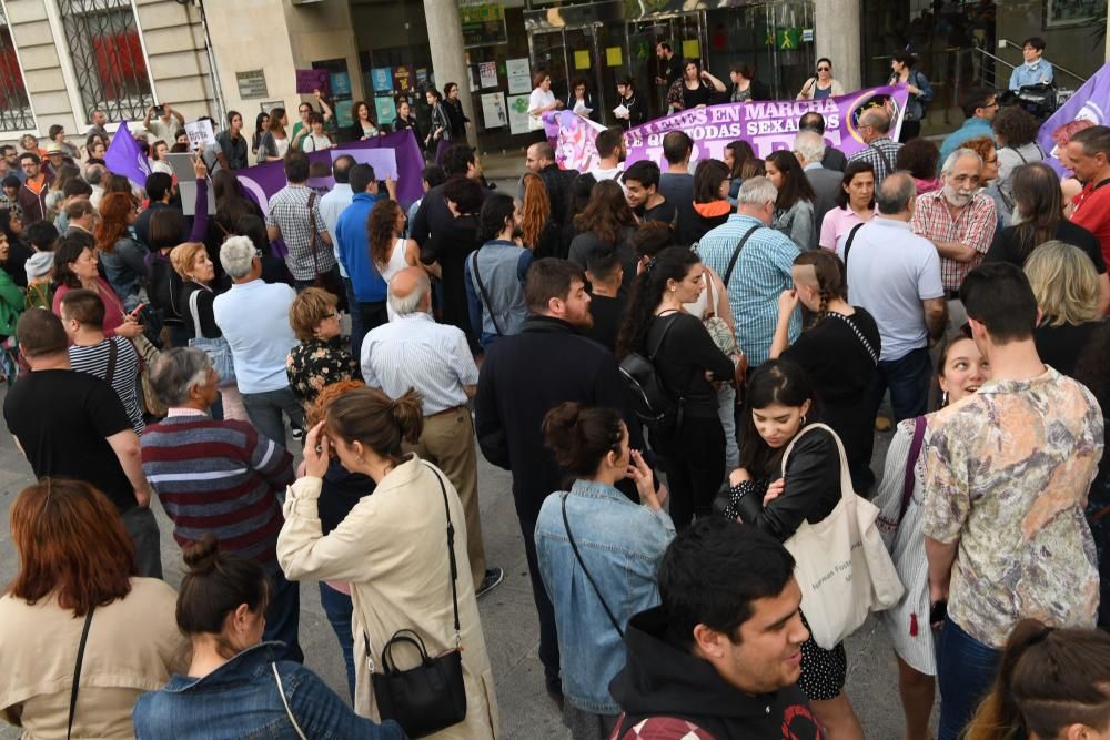 A Coruña protesta contra la libertad de La Manada