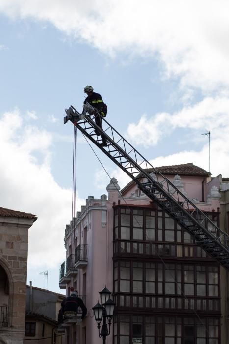 Simulacro de los Bomberos de Zamora