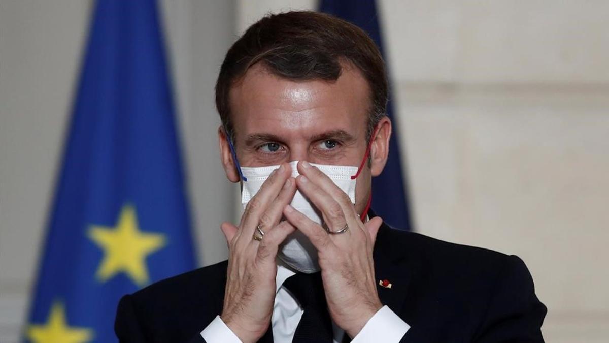 Emmanuel Macron en una reunión diplomática este martes.