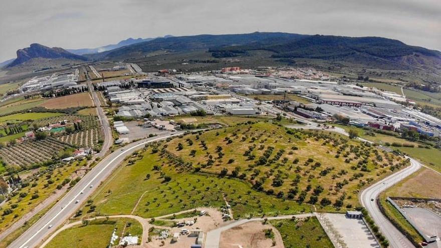 Imagen aérea del conjunto arqueológico de los Dólmenes.