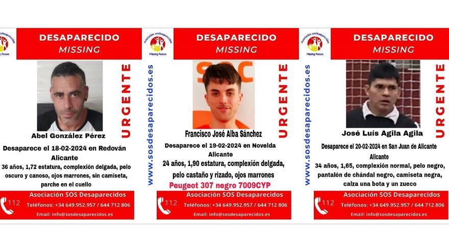 Alerta en Alicante: tres desaparecidos en la provincia en cuatro días