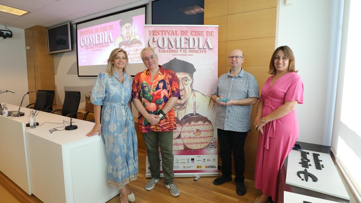 Presentación del Festival de Cine de Comedia de Tarazona, este miércoles, en el Patio de la Infanta.