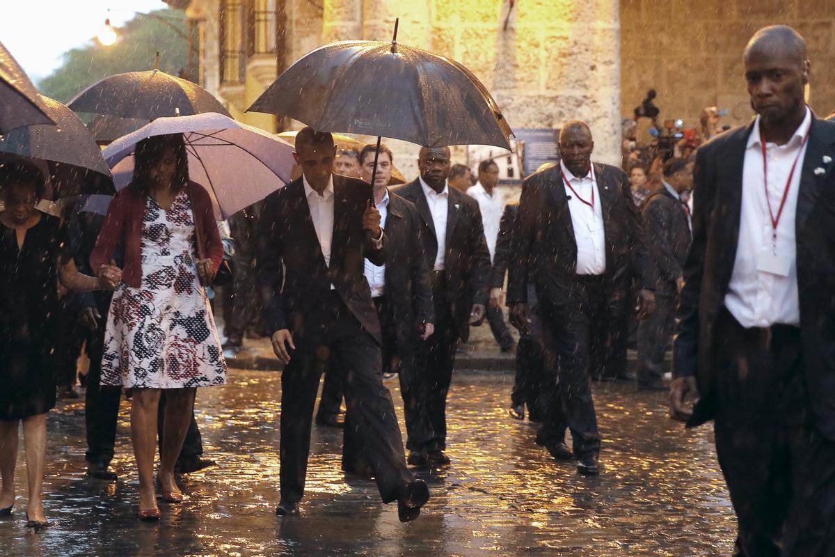 Barack Obama y su mujer, Michele, durante su visita a Cuba en 2016.