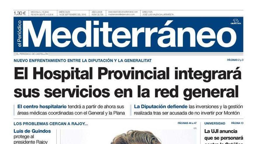 El Hospital Provincial integrará sus servicios en la red general, en la portada de Mediterráneo