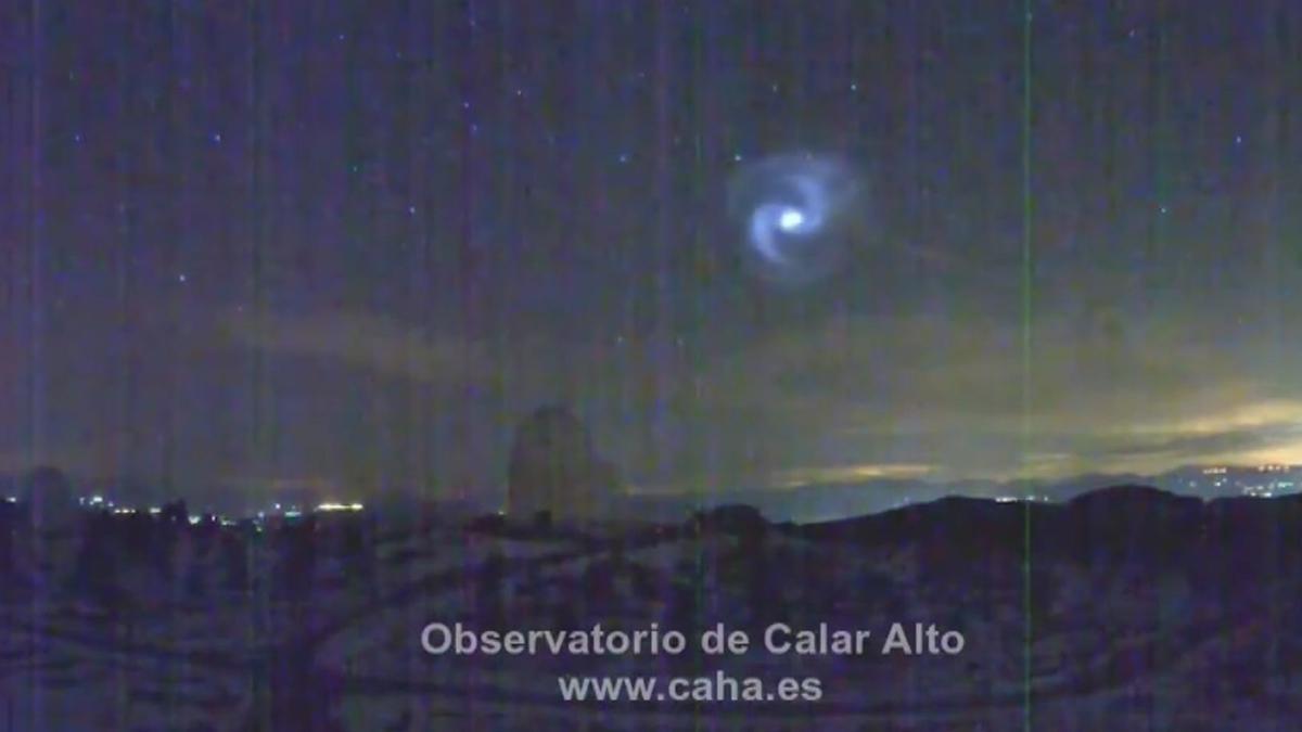 El observatorio de Calar Alto graba desde Almería la reentrada de un Falcon 9 de SpaceX