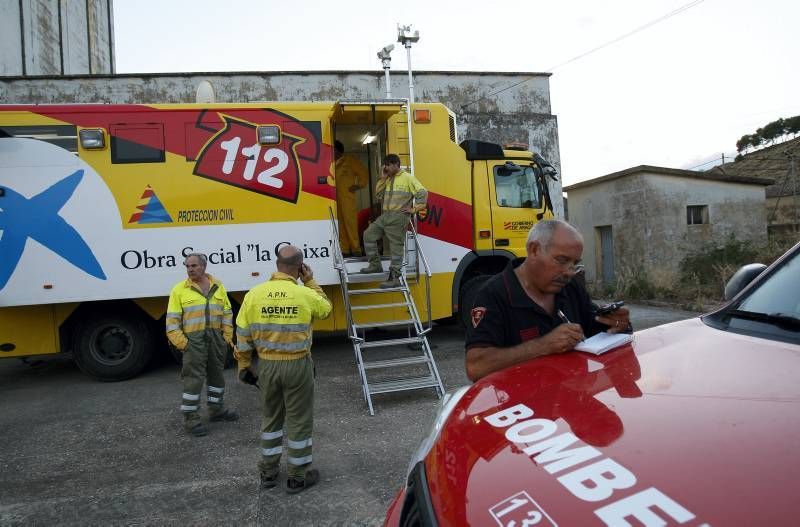 Fotogalería del incendio en el término de Luna en las Cinco Villas