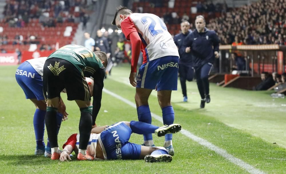 El partido entre el Sporting y la Ponferradina, en imágenes