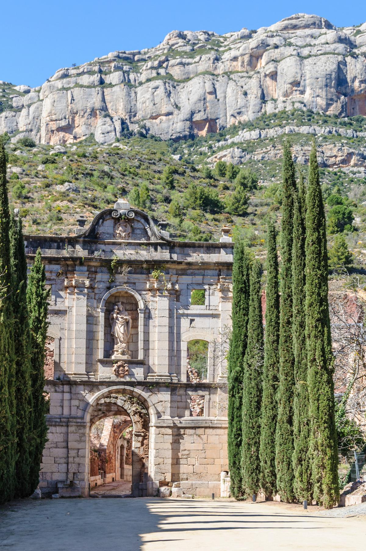 Cartuja de Escaladei en el Priorat, Tarragona provincia, Cataluña