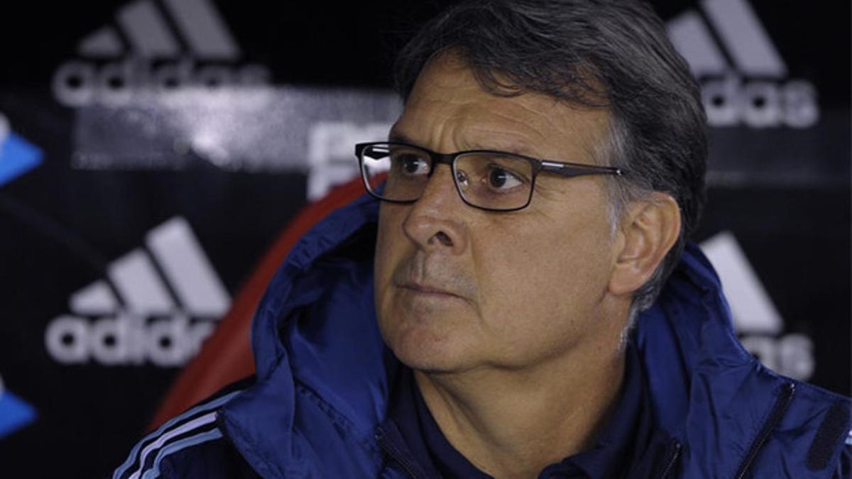 Gerardo Martino, entrenador de Argentina, durante el partido de su selección frente a Ecuador