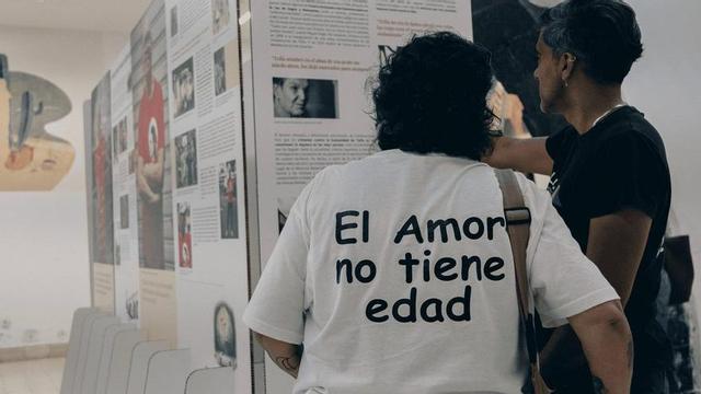 Dos visitantes observan algunos de los paneles de la exposición. | LP / DLP