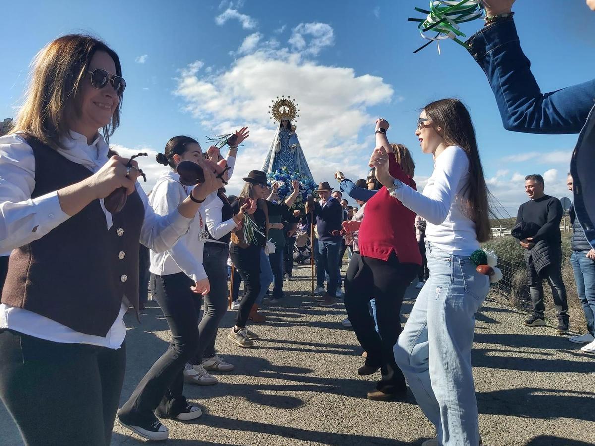 Romería de La Hoya, este lunes.