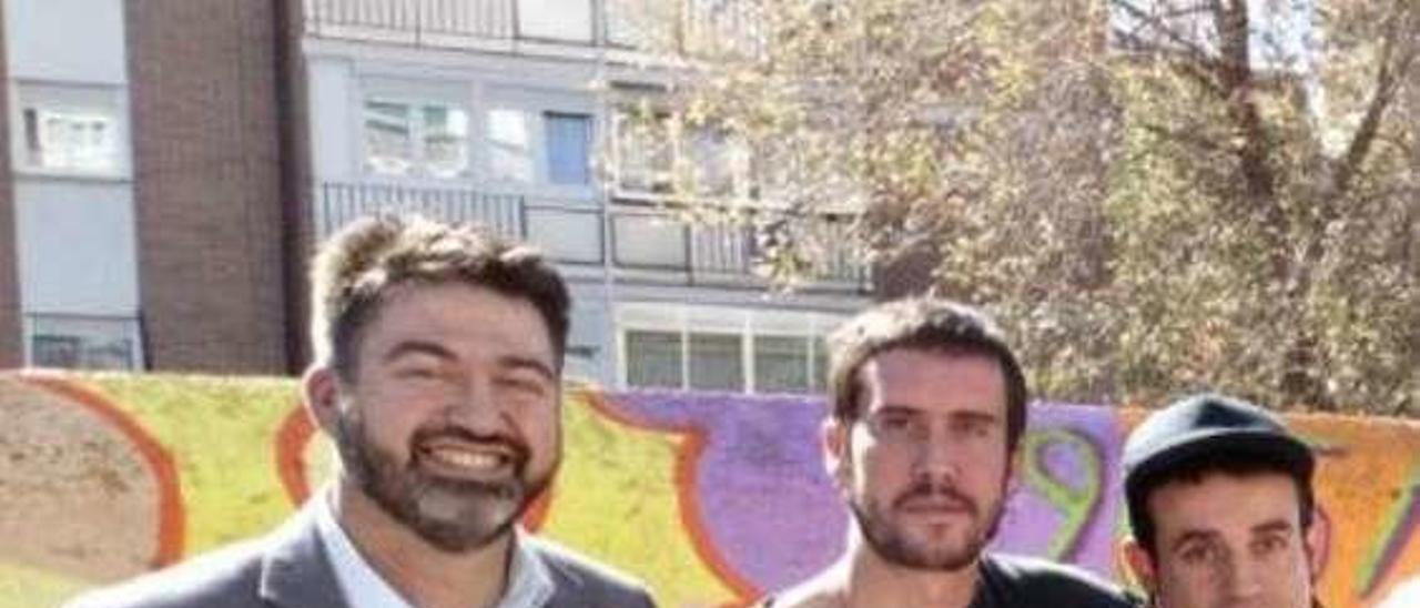 Carlos Sánchez Mato, Enrique Suárez y César Frey, en Madrid.