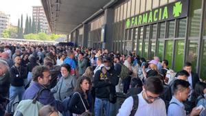 La estación de Sants, afectada por el apagón
