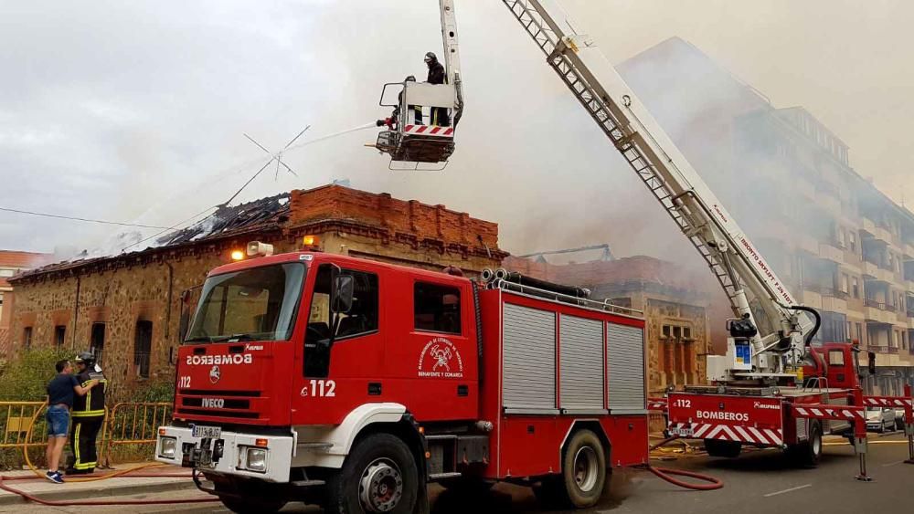 Fuego en un edificio de Benavente