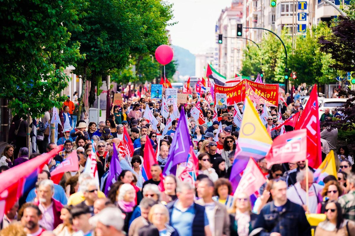 Primero de Mayo en Vigo: por la paz, mejores salarios y vivienda digna
