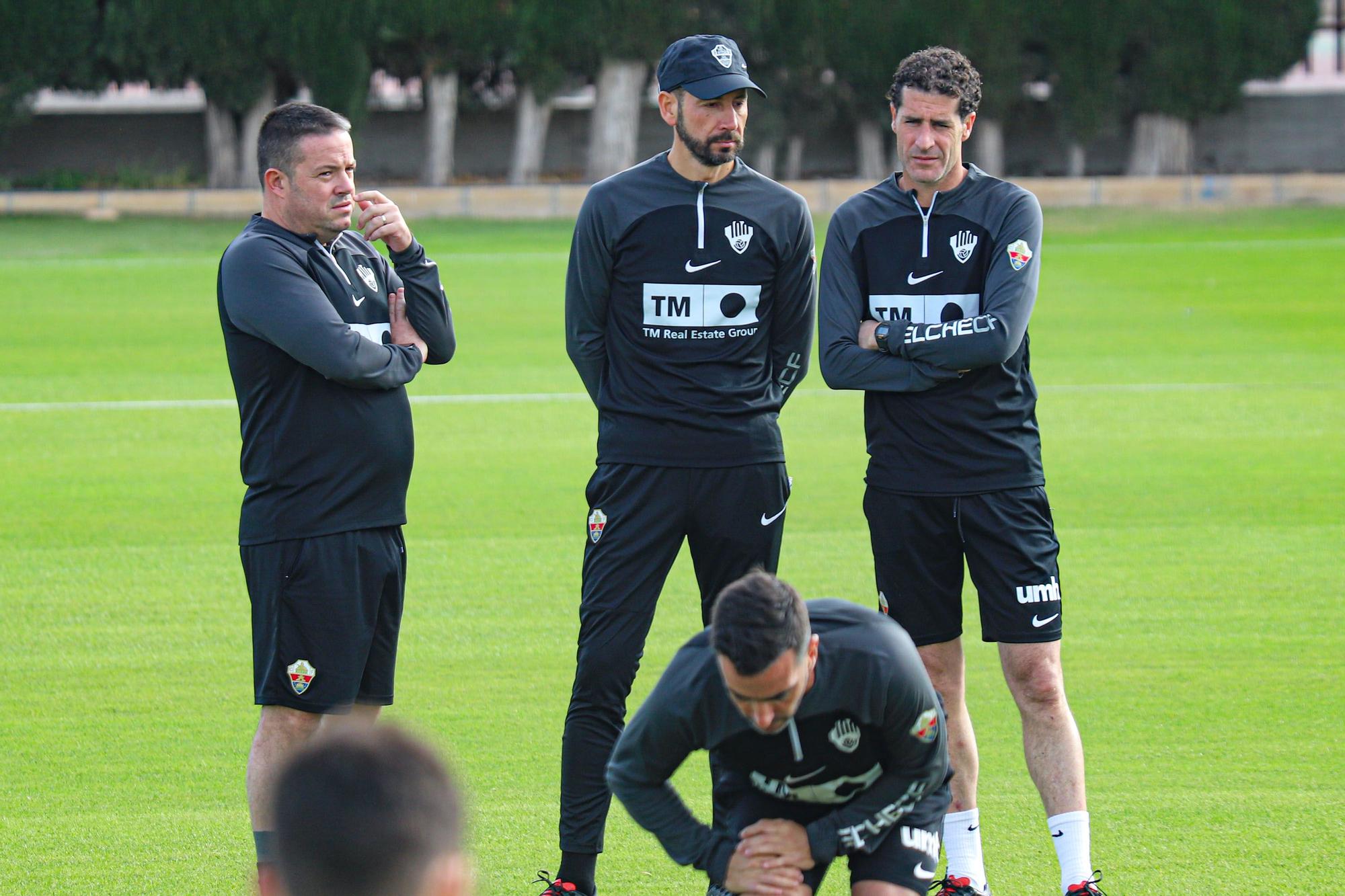 Primer entrenamiento de Machín como entrenador del Elche CF