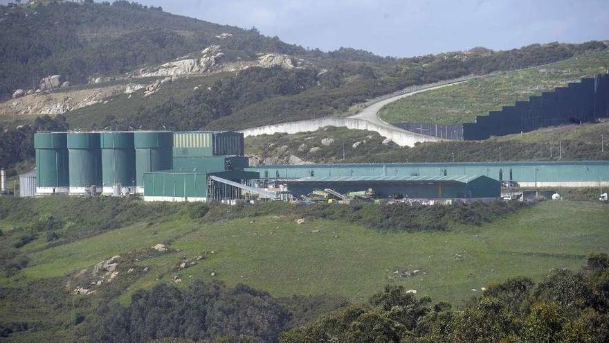 Vista de la planta de tratamiento de residuos urbanos de Nostián.