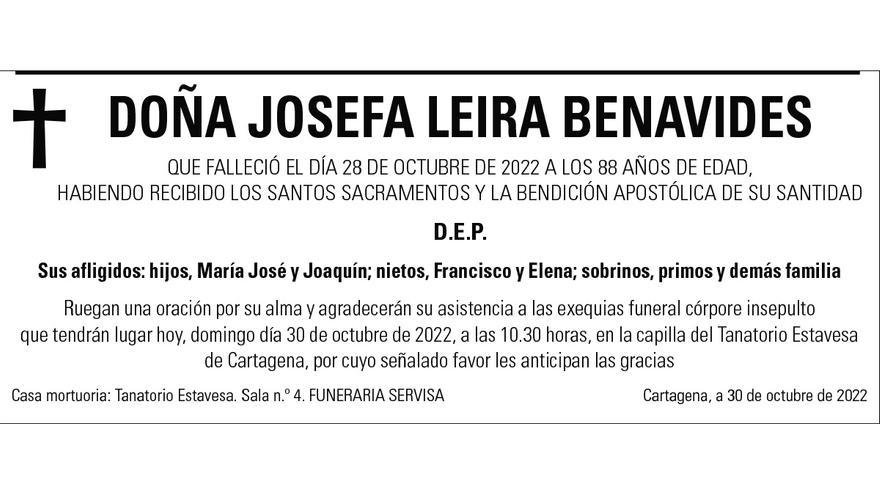 Dª Josefa Leira Benavides