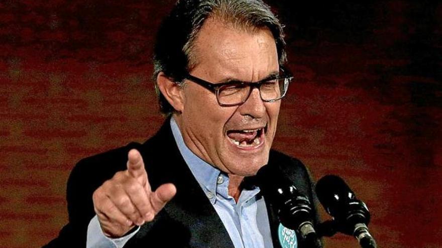 Artur Mas, durant l&#039;acte d&#039;inici de campanya de Junts pel Sí, divendres