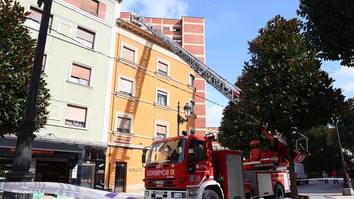 Los Bomberos durante una intervención.