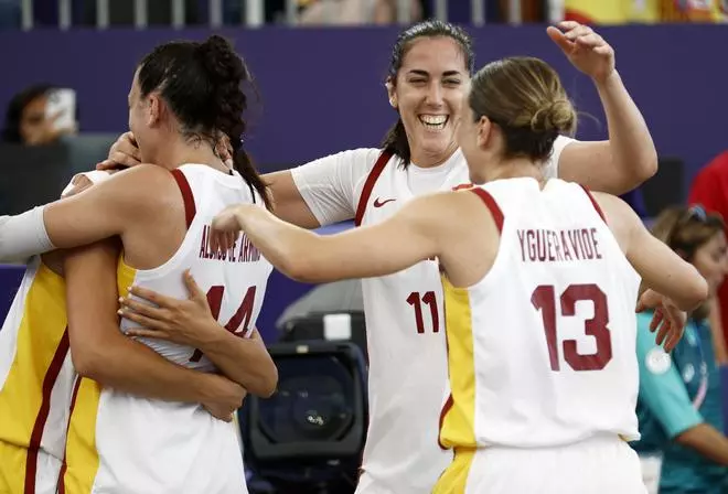 Baloncesto 3x3 en los Juegos Olímpicos: España - Estados Unidos, en imágenes