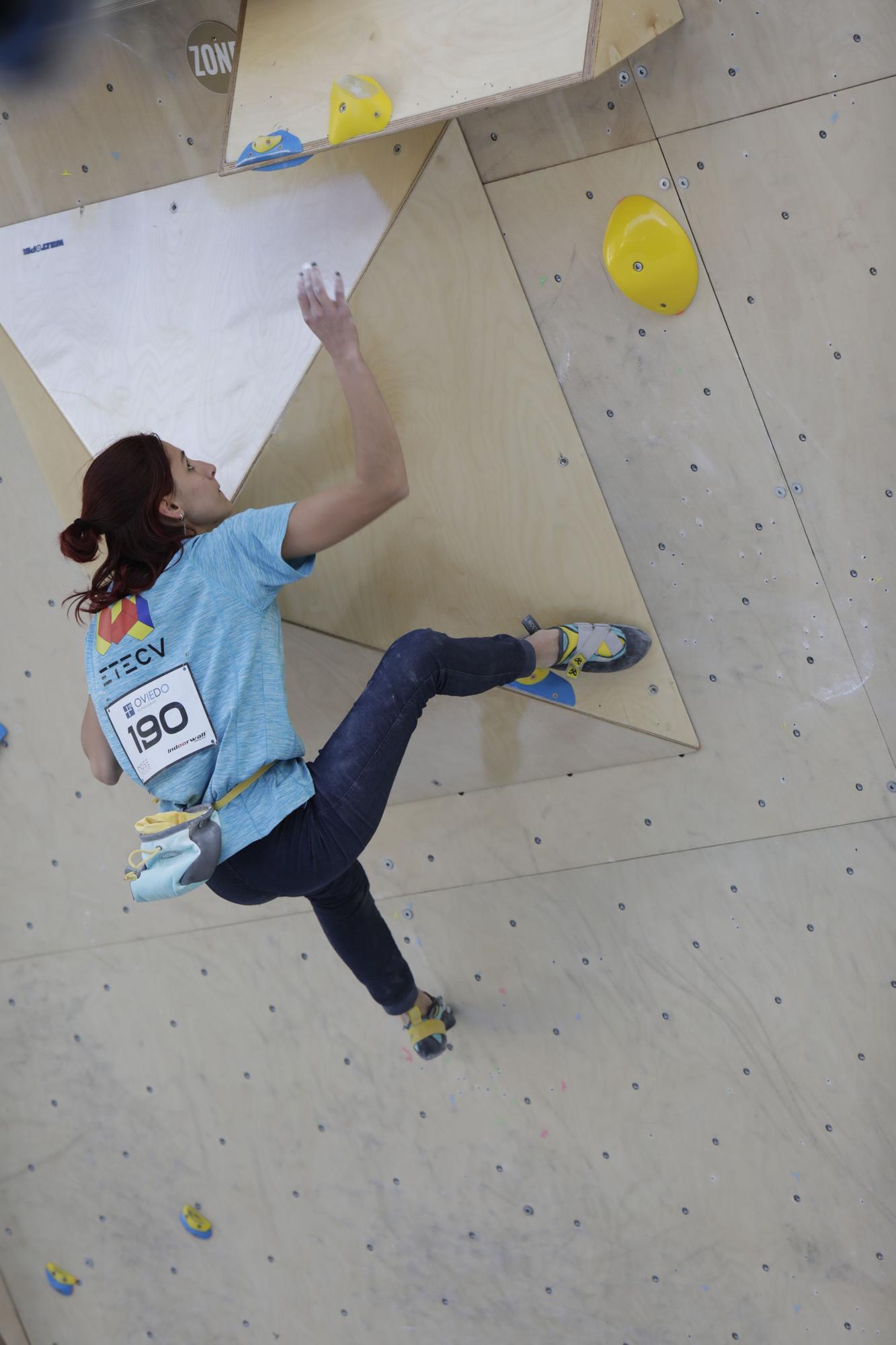 Así se vivió la primera prueba de la Copa de España de escalada en Oviedo