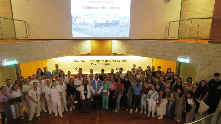 El Hospital Doctor Negrín celebra un acto de bienvenida a 80 alumnos de Enfermería de la ULPGC que realizarán sus prácticas en  el centro hospitalario