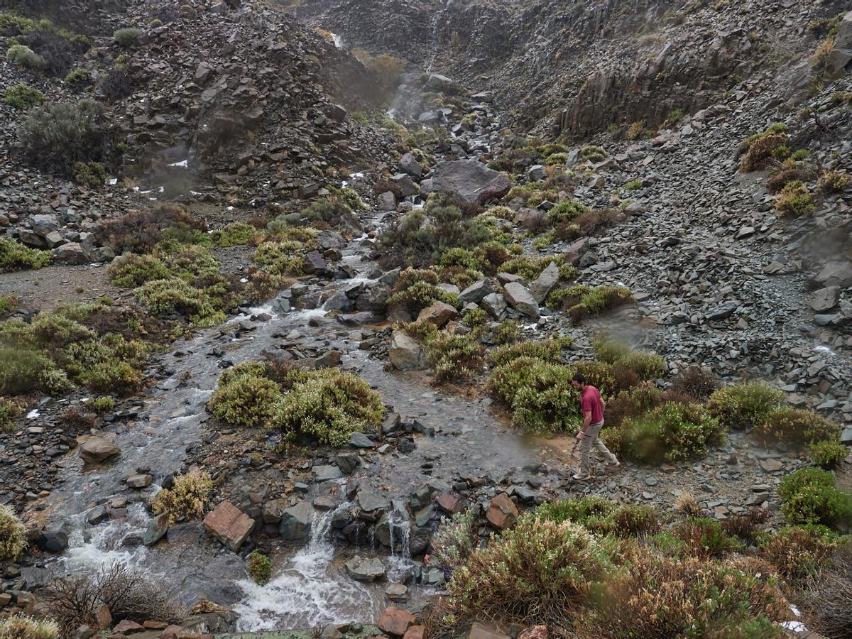 Riachuelos formados en el Parque Nacional del Teide por el paso de Therese.