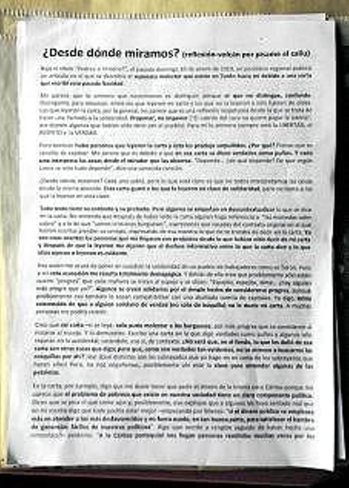 Un cura fustigador de «progres»