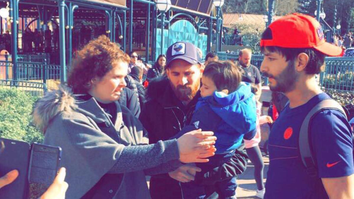 Messi and Verratti bump into each other at Disneyland Paris